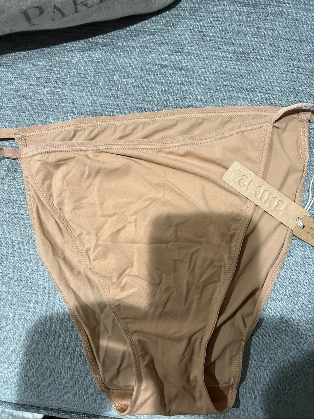 SKIMS 3X Plus Size String Bikini  in Tan
